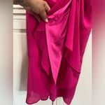 Lulus NWT  Chiffon Hot Pink Dress High low‎ Ruffle Maxi Size XS Lined Photo 5