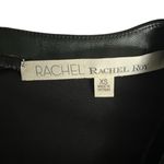 Rachel Rachel Roy Black Tank Top‎ Faux Leather Trim Women's XS Gothic Casual Photo 3