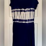 Marc New York  Blue and White Tie-Dye Midi Pocket Dress Size S Photo 3