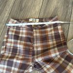 Free People  just float on by brown plaid super flared pants Photo 6