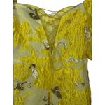 Missguided Yellow Gold Metallic Floral Puff Sleeve Corset Mini Dress US 8 NWOT Photo 10