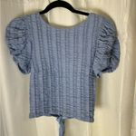 Free People Star Struck - Light Blue Tie-Back Tee Size Small Photo 2