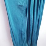 Halston Heritage  Emerald Green And Black Velvet Sleeveless Gown Photo 6