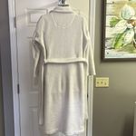 Victoria's Secret Victoria’s Secret Ivory Cozy Plush Long Sleeve Long Robe with Pockets Belt- Med Photo 7