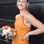 Selfie Leslie orange homecoming dress Photo 0