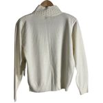 Dress Barn Ivory Faux Peal Embellished Mock Neck Long Sleeve Pullover Sweater PS Photo 8