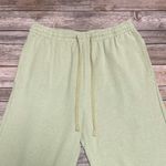 Olga Joan Green High Rise Wide Leg Elastic Waist Hemp Blend Lounge Sweatpants 12 Photo 1