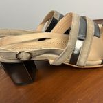 Unity in Diversity Happy strappy multicolor suede slingback sandals size 9 Tan Photo 1