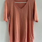 J Jill Top Womens Large Orange Pima Cotton Minimalist Capsule Luxury‎ Travel Photo 0