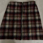 Rainbow Sandals Rainbow Plaid Mini Skirt with Front Zipper Photo 0