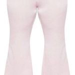Pretty Little Thing Pastel Light Pink Satin Tailored Extreme Flared Pants Large Photo 1