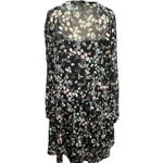Gypsies & Moondust Babydoll Dress Womens L Black Floral Sheer Fairy Peasant Boho Photo 3
