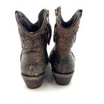 Steven By Steve Madden Vestted Brown Leather Western Boots Cowgirl Booties Photo 3