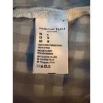 American Eagle  Mini Skirt Medium Black White Cotton Linen Lined Check Chic City Photo 5