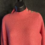 Loft  Dress Womens Large Orange Cowl Neck Sweater Dress Long Sleeve Knee Length M Photo 7