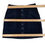 Marine layer Black Button Up Corduroy Mini Skirt Women's Size 0 Retro 90s Y2K Photo 5