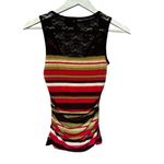 Iz Byer  Y2K Vintage Gathered Sleeveless Top Lace Back XS Photo 6