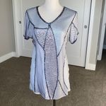 Vneck Beaded/ Sequin Top Silver Photo 1