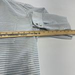 Elizabeth and James Top Womens Medium White Blue Striped Button Down Blouse Photo 6