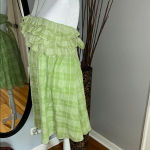 Sabo Skirt Chic Green Plaid Ruffle Dress Photo 3