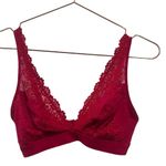 Wacoal Embrace Lace Wire free Soft Cup bralette pink/red color. Photo 1