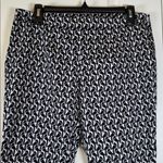 Brooks Brothers  Natalie Fit Ankle Bird Pants Black White Size 8P EUC #5838 Photo 1