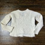 Line The Label White Baby Alpaca & Wool Blend V Neck Cropped Sweater Size XS Photo 5
