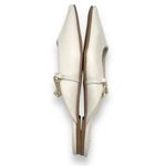 Lulus  Lavareta White Chain Pointed-Toe Loafer Slides Cream Off-White Size 7.5 Photo 11