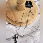 Halle Joy trusting cross silver rope chain necklace new Photo 1