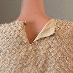 Donna Karan  FEATHERY TEXTURED BROWN TAN BLOUSE LARGE TANK LIGHTWEIGHT #119 Photo 3