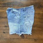 Vervet Blue Women's denim shorts size 2X raw hem cuff off jean shorts Photo 2