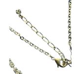 Vintage Glass Rhinestone Necklace Collar Choker Y Shape Blue Drop Adjustable 18" Photo 4