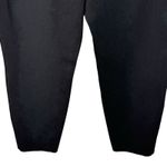 Susan Graver Large Ponte Pants Pull-On Pockets Stretch Flat Front Hi-Rise Black Photo 4