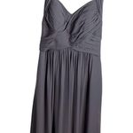 Bill Levkoff Chiffon Pewter Halter Bridesmaid Prom Occasion Dress 990 W-633 Sz 8 Photo 0
