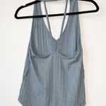 We The Free x Free People Blue Racerback Ribbed Tank Size Small Photo 3