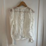 Maje Lace Overlay Blouse Medium Cream Ecru Photo 1