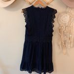 Altar'd State Alter’d State Navy Blue Lace Dress Photo 1