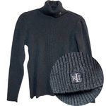 Ralph Lauren  Gray Turtleneck Sweater Small Preppy Classic Basic Embroidered Logo Photo 0