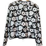 Joseph Ribkoff  Zip Front Mesh Floral Applique Jacket, Size 16 Black White Photo 1