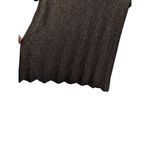 Paolo Bizzini brown knit sheer metallic cowl neck scalloped hem top size IT 40 Photo 1