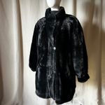 Marvin Richards Vintage Reversible J. Percy for  Black Faux Fur Coat XL 90s Photo 3