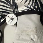 Xersion NWT  Medium-Impact Sports Bra, Black/White Palm Print Photo 6