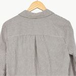 Sézane Tomboy Button Down Long Sleeve Shirt | Size US 6 (38) | Ecru/Blue Stripes Photo 11