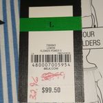 Crown & Ivy  Off Shoulder Floral Ruffle Dress SIZE L – Blue Striped Yellow Flower Photo 3