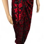 Lovers + Friends NWOT! Beatriz Gown Strapless Floral Velvet Maxi Black Red Small Photo 4