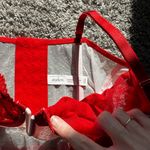 Auden Red and White Lace Bra Size M Photo 3