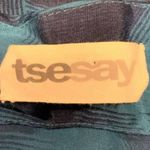 TSE  Say | Size 8 | 100% Silk One Shoulder Blue Geometric Pattern Mini Dress Photo 3