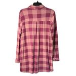Soft Surroundings Tunic Dress Flannel Pink Buffalo Plaid Size Medium Photo 3