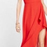 EXPRESS Red Formal Gown Maxi Dress with High Slit Size 4 Small Nwt Photo 0