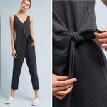 Anthropologie Saturday Sunday Daytripper Wrap Front Tie Jersey Knit Jumpsuit XS Gray Photo 1